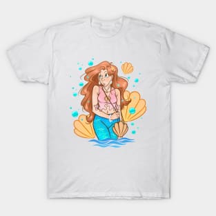 Venus Shell Girl with Bubbles T-Shirt